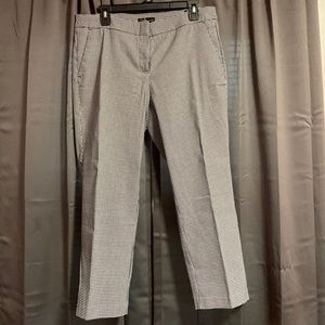 Dalia crop cut trouser pant black white small checkered size 12
